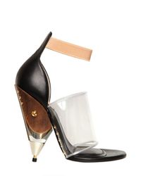 Givenchy | Brown 120mm Vinyl and Calfskin Sandals | Lyst