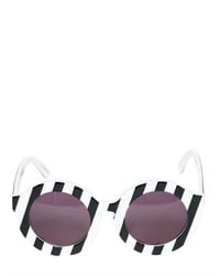 House of Holland | Brown Peggy Round Acetate Sunglasses | Lyst