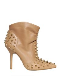 KG by Kurt Geiger Natural 100mm Wild Studded Leather Boots