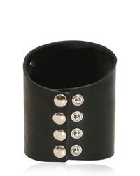Balmain | Black Studded Leather Bracelet for Men | Lyst