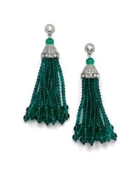 Kenneth Jay Lane | Green Tassel Earringsemerald | Lyst