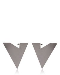 Maria Francesca Pepe | Metallic Large Triangle Earrings | Lyst
