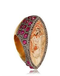 Sevan Biçakci | Metallic Diamonds and Rubies Gold Ring | Lyst