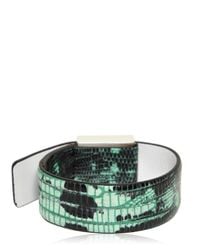 KENZO | Green Tejus Printed Leather Bracelet | Lyst