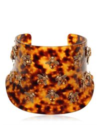 Alexander McQueen | Brown Bees Swarovski Plexi Cuff Bracelet | Lyst