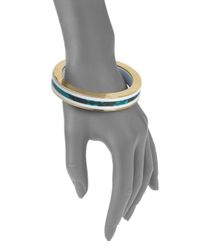 Kara Ross | Metallic Python Skin Resin Thin Bangle | Lyst