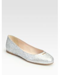 prada glitter flats