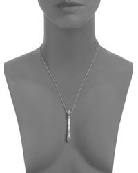 John Hardy | Metallic Long Bamboo Drop Pendant Necklace | Lyst