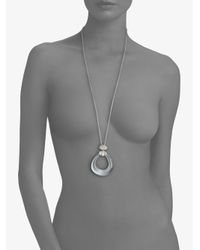 Alexis Bittar | Metallic Lucite Swarovski Crystal Loop Pendant Necklace | Lyst