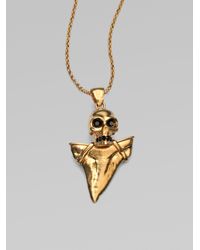 Alexander McQueen | Metallic Skull & Shark Tooth Pendant Necklace | Lyst