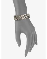 DANNIJO | Metallic Cobblestone Silver Cuff Bracelet | Lyst