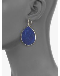 Ippolita | Blue Lapis & 18K Yellow Gold Teardrop Earrings | Lyst