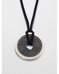 John Hardy | Metallic Sterling Silver Coin Pendant Necklace | Lyst