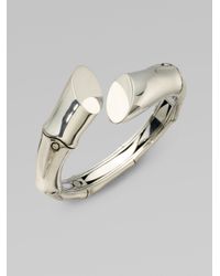 John Hardy | Metallic Overlapping Bamboo Cuff Bracelet | Lyst