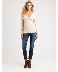 Joie | White Aleyda Slub Knit Sweater | Lyst