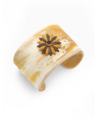 Kevia | Natural Horn Dahlia Bloom Cuff | Lyst