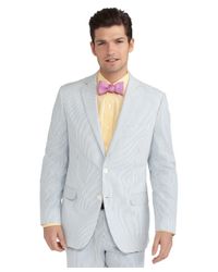 Brooks Brothers Blue Seersucker Fitzgerald Fit Suit for men
