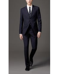 Burberry | Blue Classic Fit Virgin Wool Suit for Men | Lyst