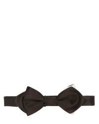 Dior Homme | Black Satin Pointed Bow Tie for Men | Lyst