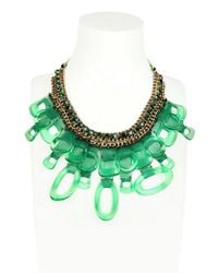 Sveva Collection | Green Vegas Chain and Plexiglass Necklace | Lyst