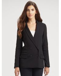 Elizabeth and James | Black Agnes Double Breasted Blazer | Lyst
