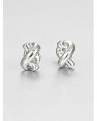 kate spade new york | Metallic Sailor'S Knot Stud Earrings/Silvertone | Lyst