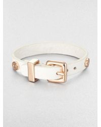 Marc By Marc Jacobs | White Studded Leather Bracelet | Lyst