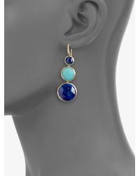 Marco Bicego | Blue Jaipur Resort Lapis, Turquoise & 18K Yellow Gold Drop Earrings | Lyst