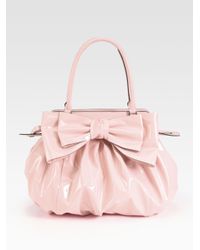 Valentino | Pink Lacca Patent Leather Top Handle Bag | Lyst