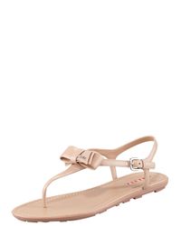 Jimmy Choo Lang Strappy Patent Leather Sandals in Nude 
