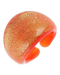 Antica Murrina - Laguna Orange Gold Murano Glass Ring - Lyst