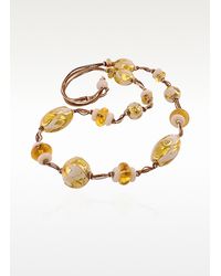 Antica Murrina - Metallic Sharon Murano Glass Bead Toggle Necklace - Lyst