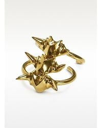 Giuseppe Zanotti - Metallic Animal Bones Golden Cuff Bracelet - Lyst