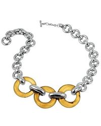 Masini - Metallic Amber Round Murano Glass & Sterling Silver Necklace - Lyst
