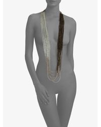 Brunello Cucinelli | Metallic Ombre Acute Beaded Necklace | Lyst