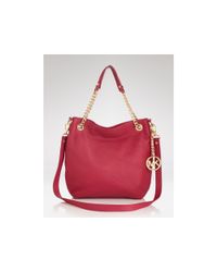 michael kors red chain bag