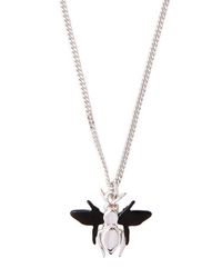 Dior Homme | Metallic Silver Bee Pendant Necklace for Men | Lyst