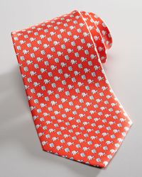 Ferragamo | Red Elephants with Flower Silk Tie for Men | Lyst