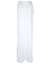 Emilio Pucci | White Panelled Silk-chiffon Wide-leg Pants | Lyst
