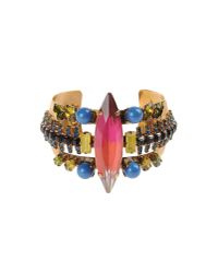 Erickson Beamon | Metallic Aquarela Do Brasil Golden Crystals Bangle Bracelet | Lyst