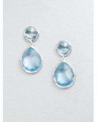 Ippolita | Blue Topaz Sterling Silver Snowman Drop Earrings | Lyst