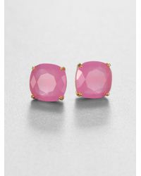 kate spade new york | Purple Faceted Square Stud Earrings | Lyst