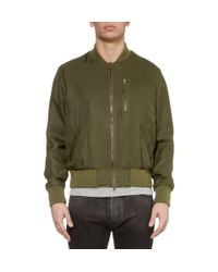 Maison Margiela | Green Silk Bomber Jacket for Men | Lyst