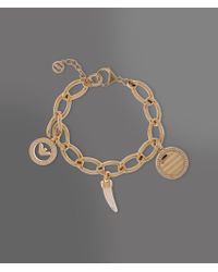 Emporio Armani | Metallic Steel Bracelet with Crystals and Mother Of Pearl | Lyst