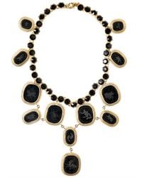 Ferragamo | Black Swarovski and Zodiac Pendants Necklace | Lyst