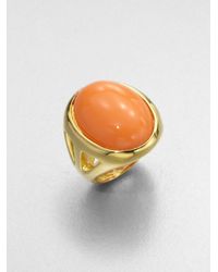 Kenneth Jay Lane | Metallic Cabochon Ring | Lyst