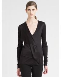 Akris | Black Silk Jersey Top | Lyst