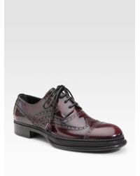 Dolce & Gabbana | Purple Wingtip Oxfords for Men | Lyst