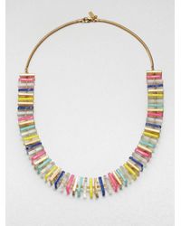 kate spade new york | Multicolor Long Square Beaded Necklace | Lyst