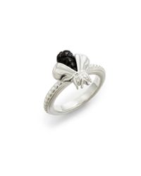 Slane | Metallic Black Onyx Diamond Bee Free Ring | Lyst